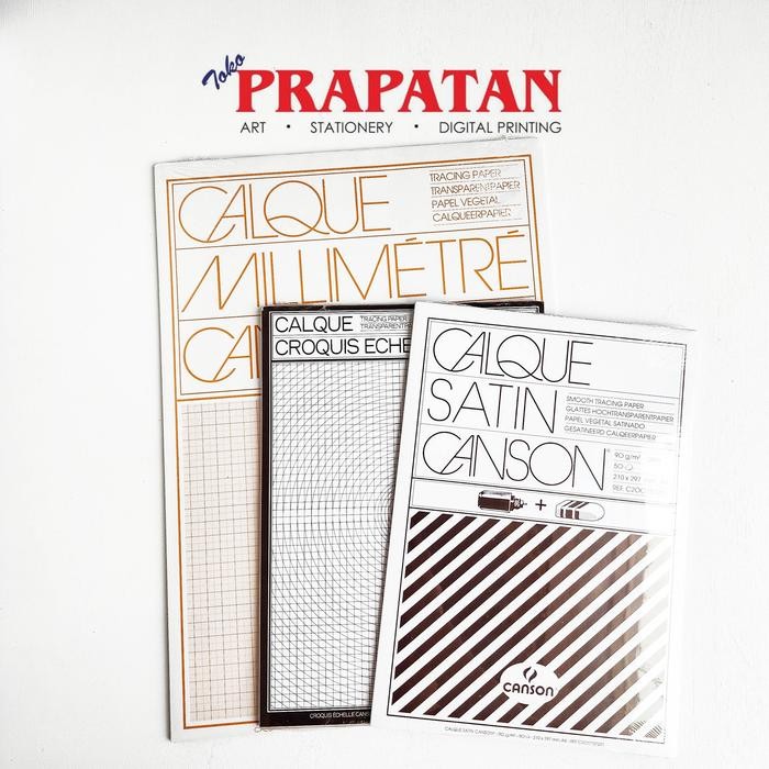 

【M-MT】SALE!!! Canson Calque Tracing Paper Croquis Millimetre Satin - Croquis 70gsm