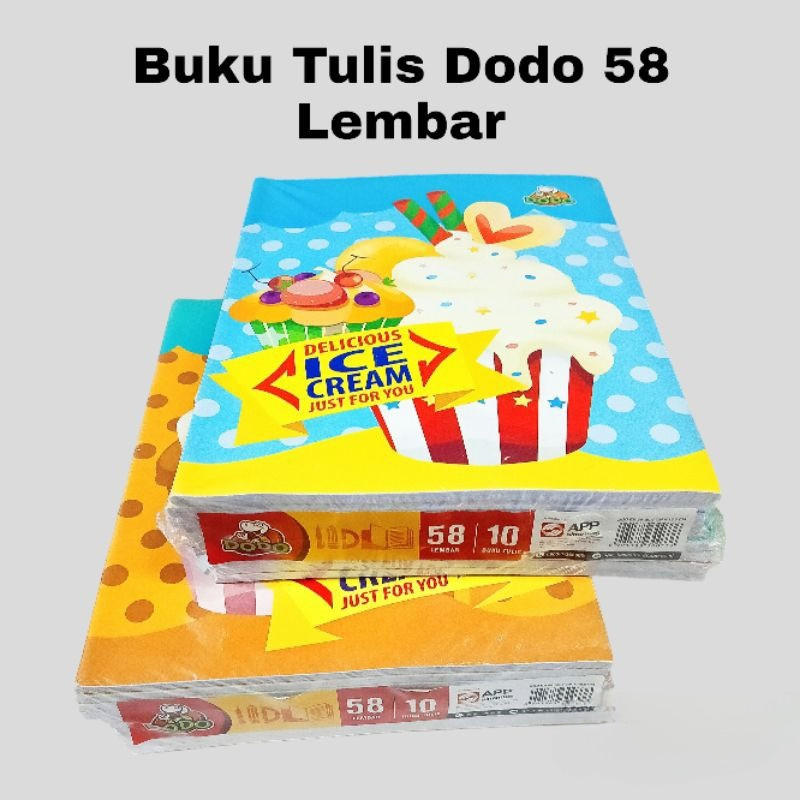 

Buku Tulis Sekolah / Buku catatan Dodo isi 58 Lembar