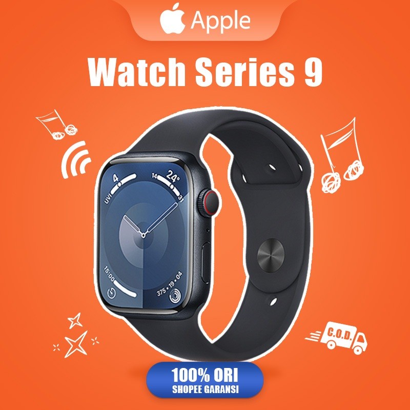 [100%Ori] Apple Watch Series 9 41mm 45mm/ iWatch Series 9 Jam Pintar Olahraga Bluetooth Smart Watch 