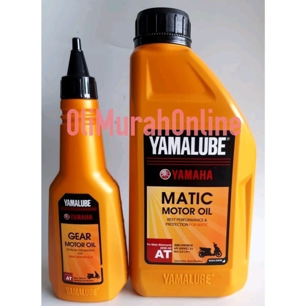 oli matic yamaha  yamalube + oli gear , sepaket 2 produk oli motor metic yamaha mio soul fino xride