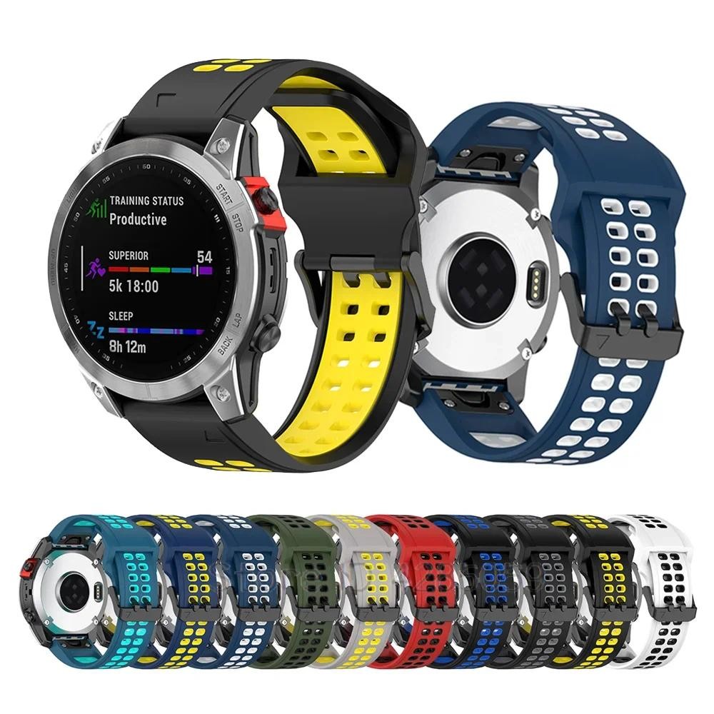 Silicone Strap For Garmin Fenix 5 6 7 Smart Watch Quick Release Band Straps For Garmin Fenix 5s 6s 7
