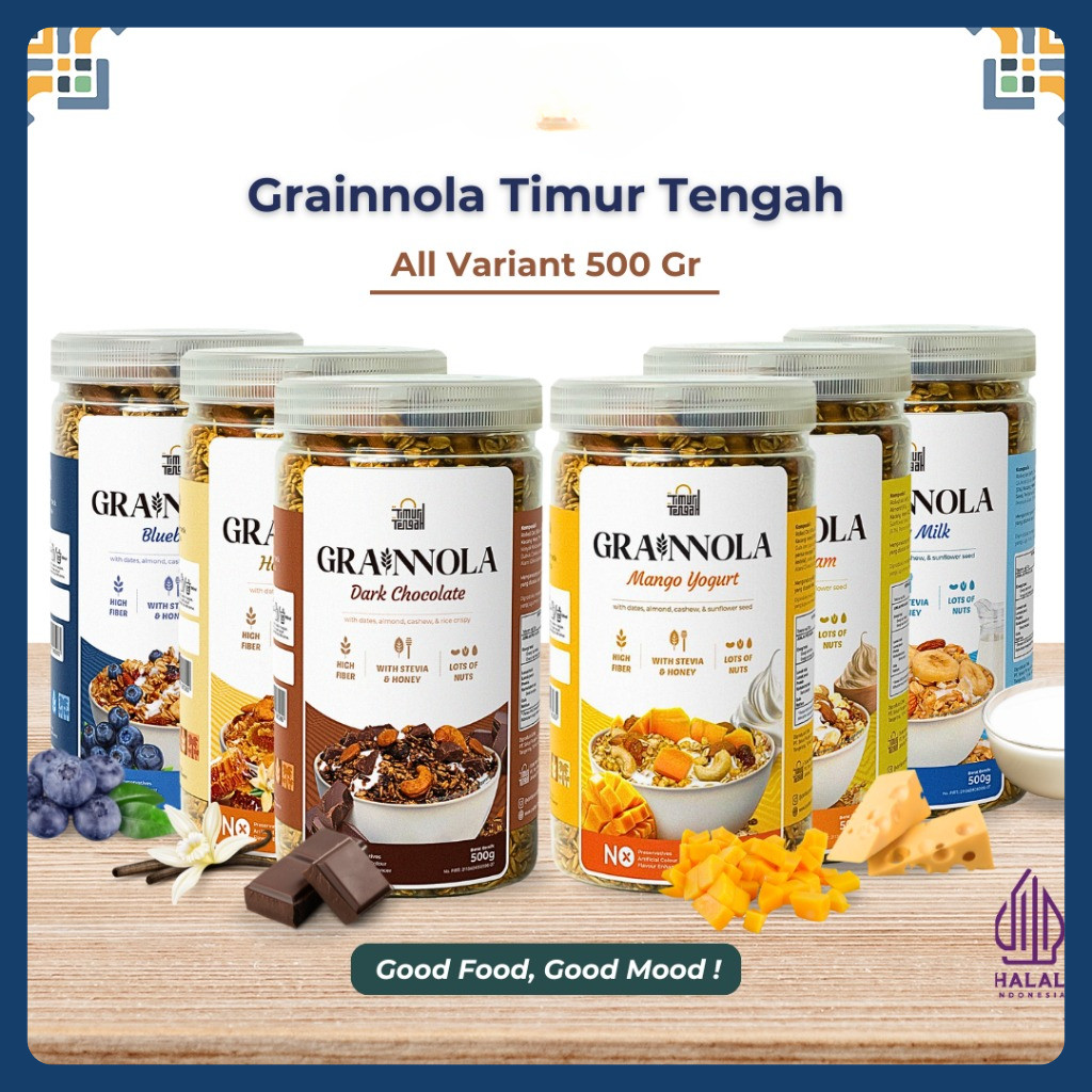 

Granola Timur Tengah 500gr | Grainnola Sereal Diet Sarapan Sehat