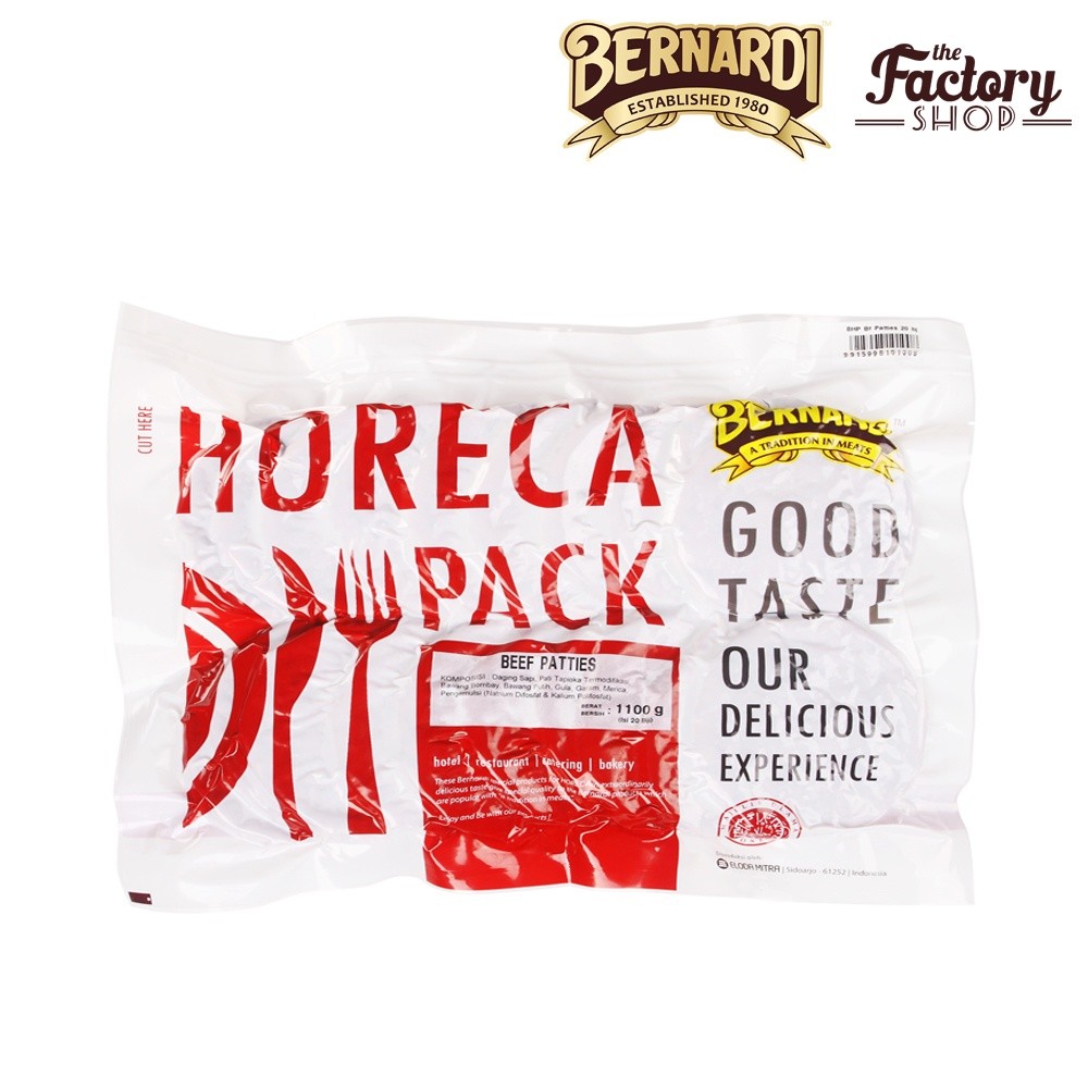 

Bernardi Horeca Pack Beef Patties 1100g
