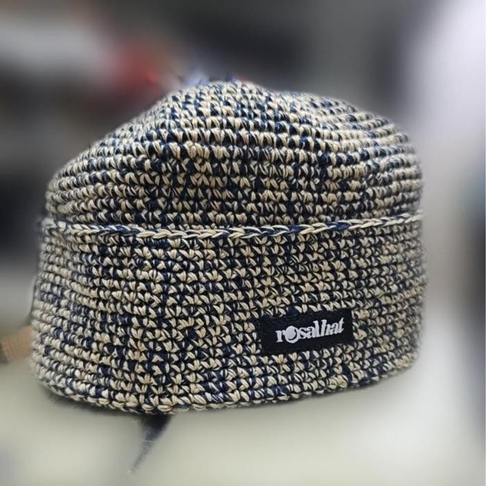 Peci Rajut Tebal Beanie Niger Rosal Beaniehat Topi Kupluk Sholat Gaul Rosalhat Dewasa Pria Muslim - 