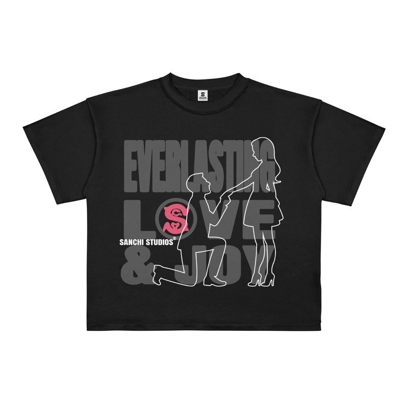 Pabrik kaos kustom KAOS BOXY | BOXY OVERSIZE T-SHIRT - LOVE & JOY