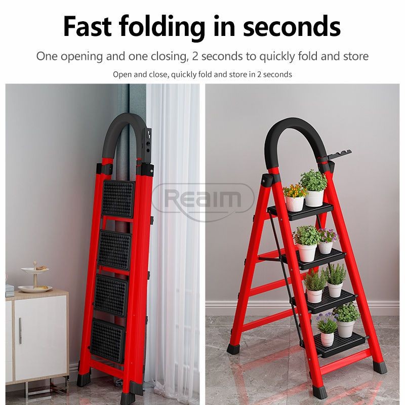 NEJADD ALFA Tangga Lipat Aluminium 3/4/5/6 Step PSR2 - Tangga Rumah Anti Slip - Kuat 150kg - Tinggi 