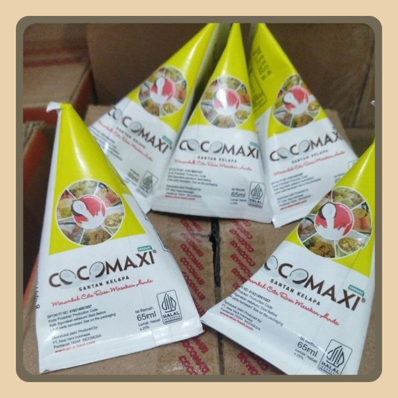 

1 Dus/Karton - Santan Cair Cocomaxi Kuning Isi 32pcs 65ml Instan Gurih Alami