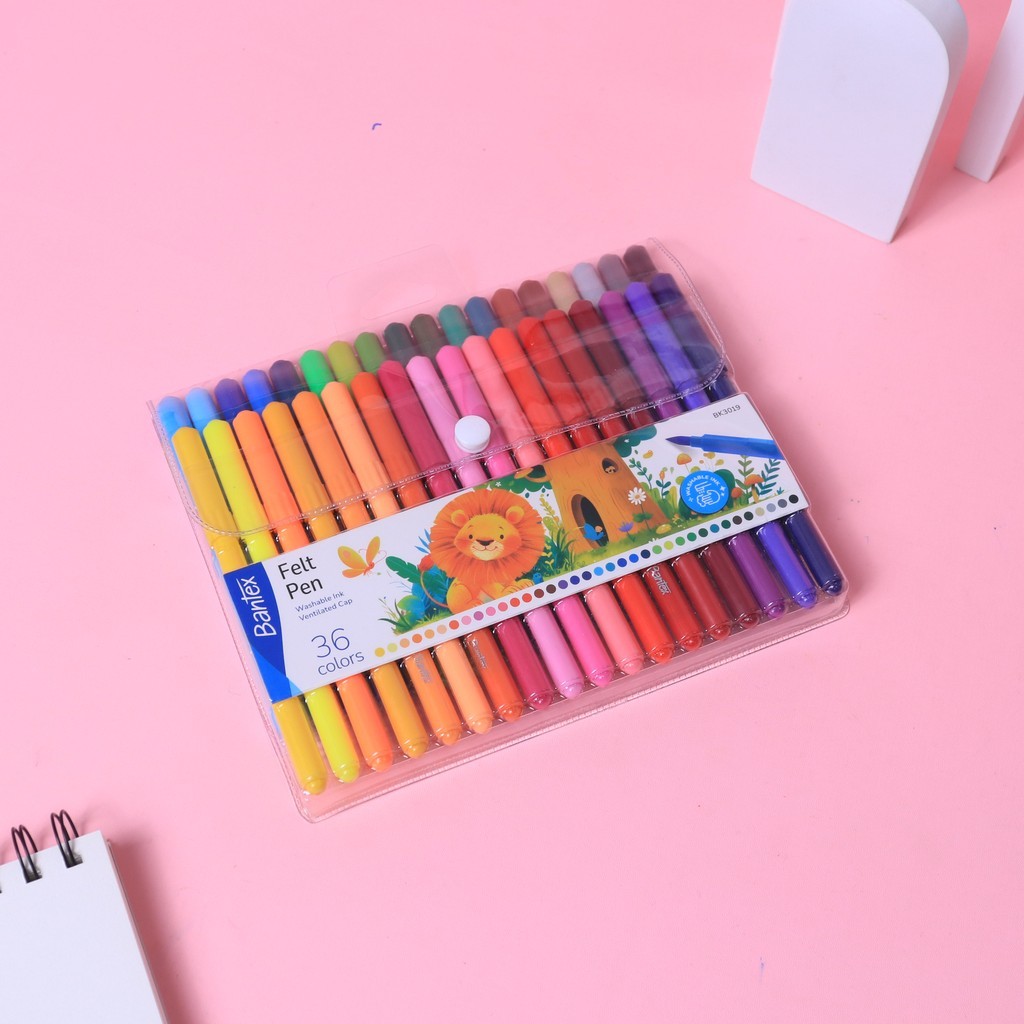 

BANTEX FELT PEN WASHABLE INK SET 36 BK3019 BISA DICUCI
