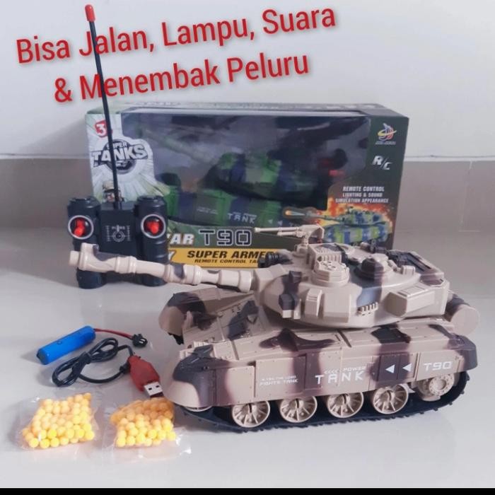 Promo Mainan Mobil Remot Kontrol RC Tank Tempur Remote Control Battle Tembak