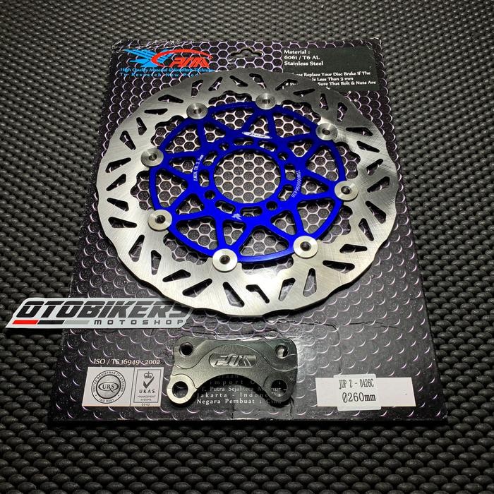 PIRINGAN CAKRAM PSM 260 MM JUPITER Z MIO MX 135 Z1 VEGA R ZR FIZR NEW  Biru Tanpa Bracket