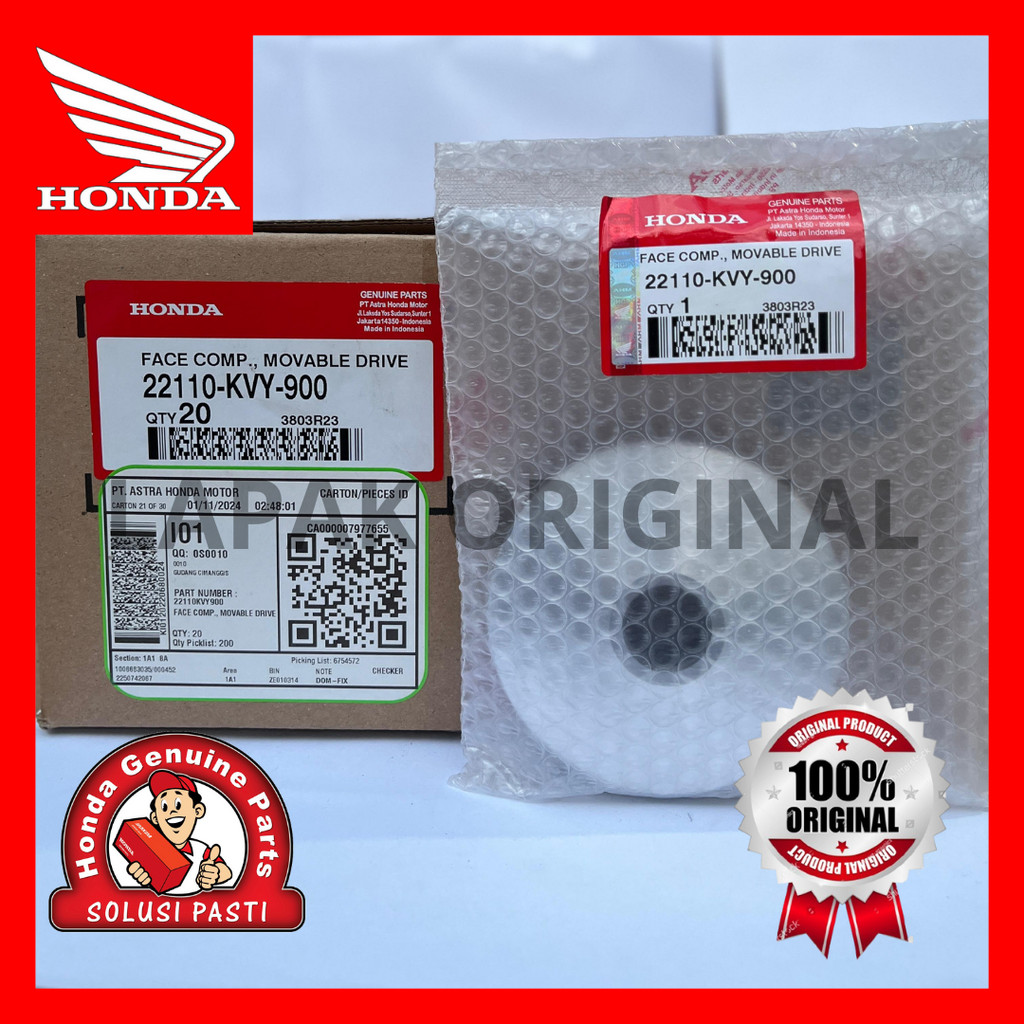 (ORI) Gigi Stater 22102KVY900 Face Drive Kipas Lawan Rumah Roller BEAT SPACY SCOOPY Karbu ORI AHM 22