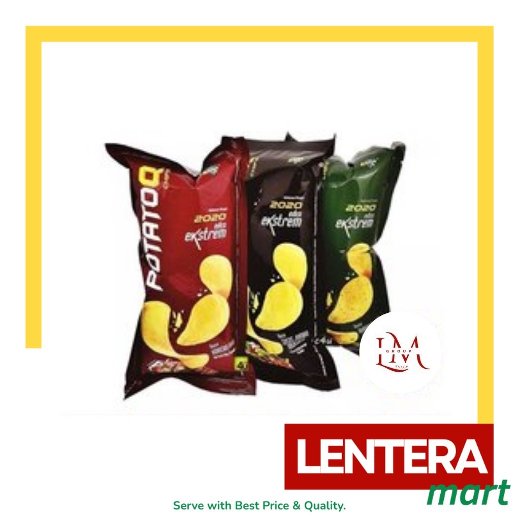 

Potato Q Chips Keripik Kentang 1 Pack Isi 10 pcs @28gr LenteraMart