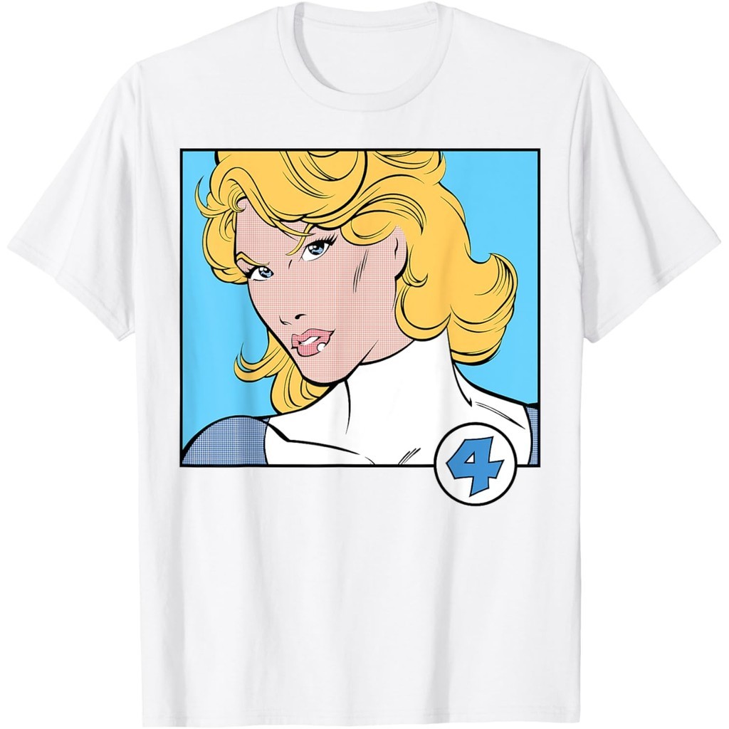 Baju Kaos  Marvel Fantastic Four Invisible Woman Comic Portrait T-Shirt
