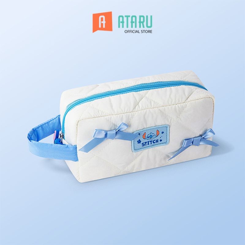 

Ataru Tempat Pensil Stitch 241W2 - Putih/Biru Pouch Pensil Pulpen Pencil Case Tempat Alat Tulis Peralatan Tulis Kids School Stationer