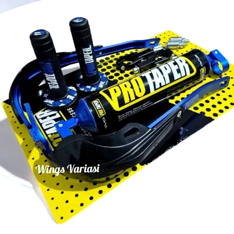 Paket Lengkap Komplit Handguard Protaper Busa Palang Stang + Grip Donat Protaper Supermoto D-Tracker