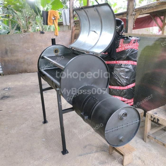 Pitsmoker smoked bbq grill alat seii sapi oven asap panggangan smoker