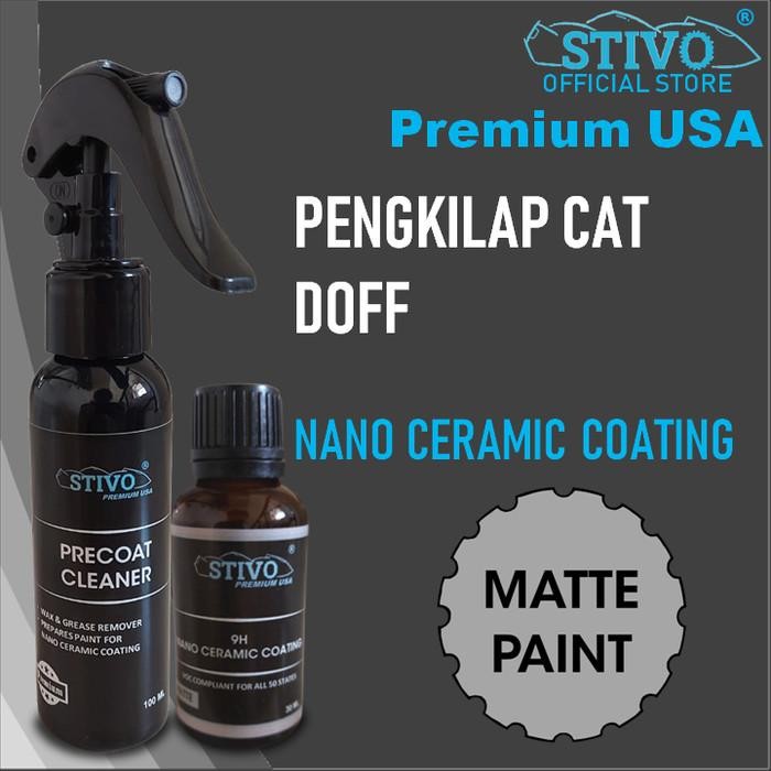 MATTE NANO CERAMIC COATING 9H+ Premium USA - PENGKILAP Body Motor CAT DOFF STIVO - PAKET 12 ml