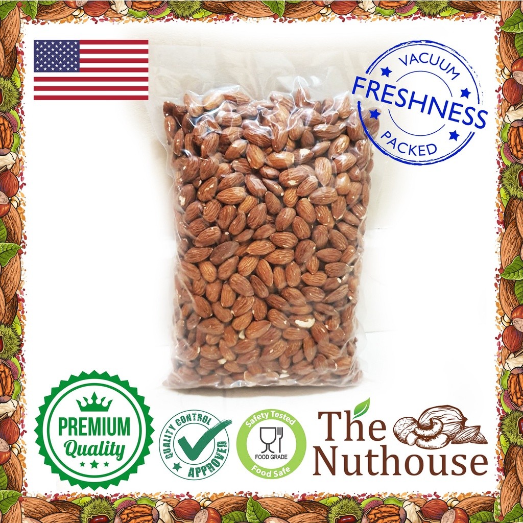 

1kg Almond Whole Premium Roasted NPX 27/30 / Almond Panggang Siap Makan TERMURAH