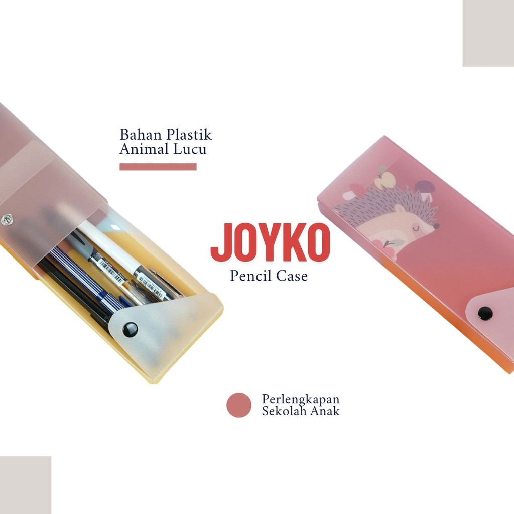 

Pencil Case Joyko PC-0719AC-36D Bahan Plastik Animal Karakter Lucu -Satuan