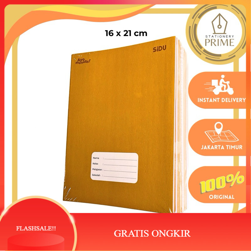 

【AGNES_ID】FLASHSALE!! Buku Tulis SiDU SAMPUL COKLAT 60 Lembar / SiDU Kraft Craft 60 Lembar ( 1 Pack isi 10 Buku )