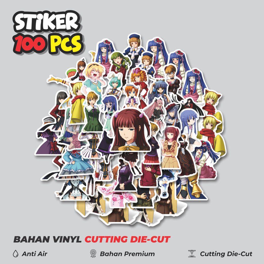 

Terbaru! 50 pcs Sticker Anime Umineko No Naku Dekorasi Lucu Kreatif untuk Notebook, Skateboard, HP