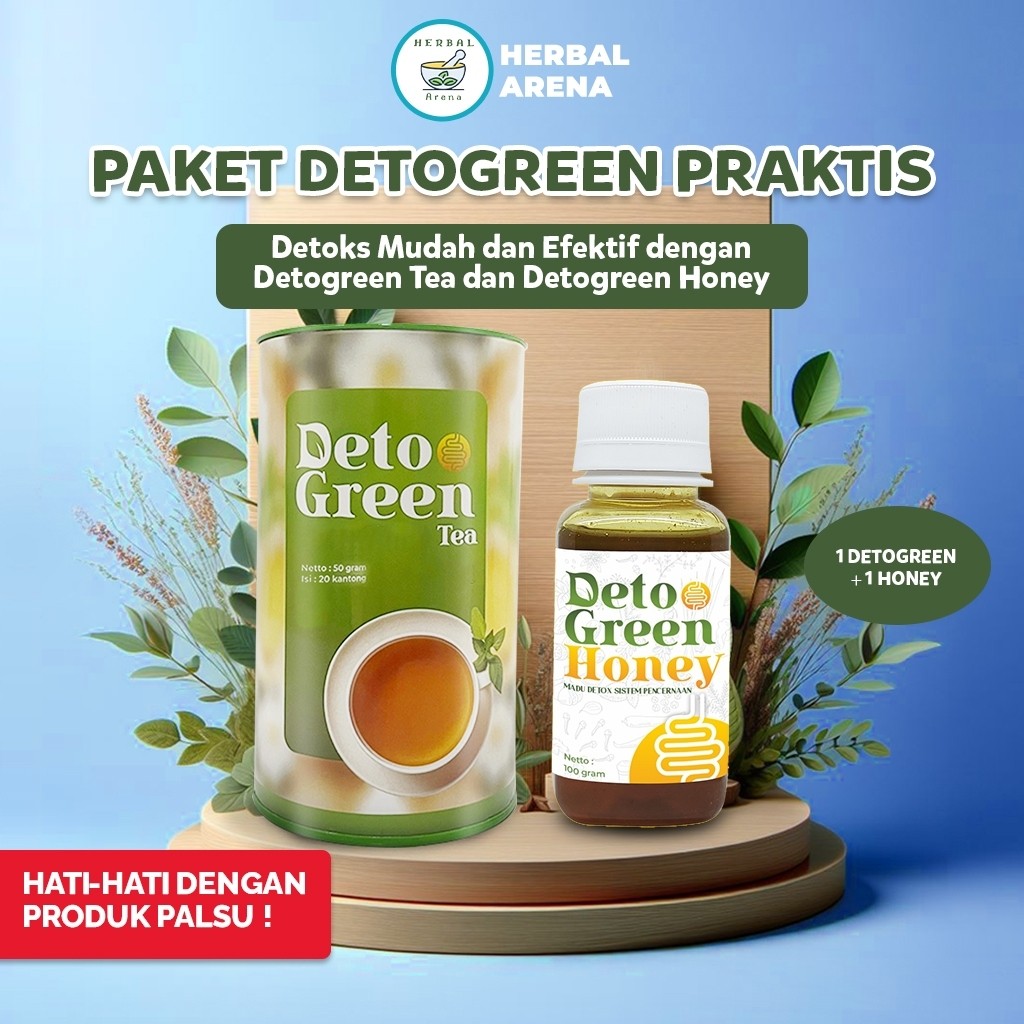 

Detogreen Tea & Detogreen Honey Paket Hemat Teh dan Madu Pembersih Usus 2 PCS