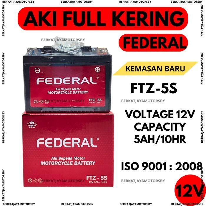 AKI FULL KERING GTZ5S AKI FEDERAL NANO GEL ACCU FEDERAL FTZ5S AKI KERING KHARISMA FU VIXION VARIO BE