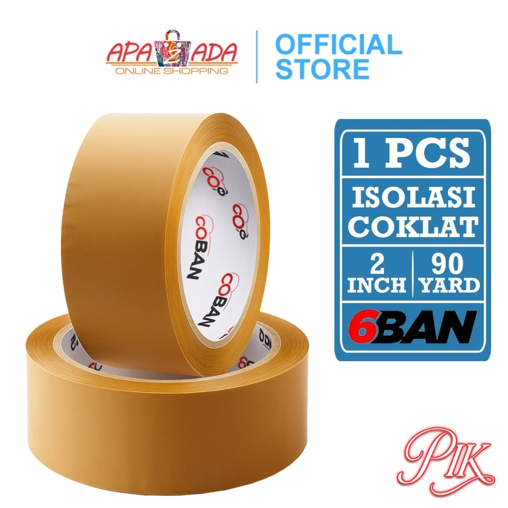 

Lakban Coklat 48mm x 90 Yard Satuan [1 Pcs] / Solasi Solatip OPP Tape 6BAN