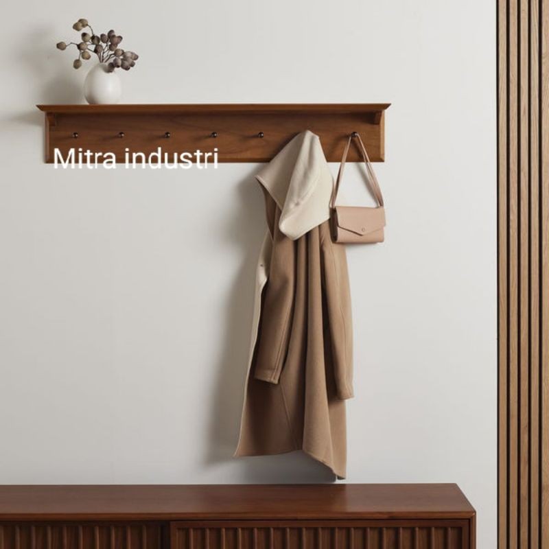 Rak Dinding Kayu Ambalan#Rak Kayu Jati Solid#Stand Gantungan Baju#Rak DindingCO