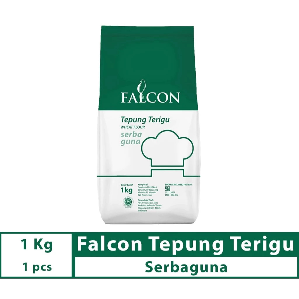 

️ TEPUNG FALCON HIJAU KEMASAN 1KG [ Tepung Serbaguna