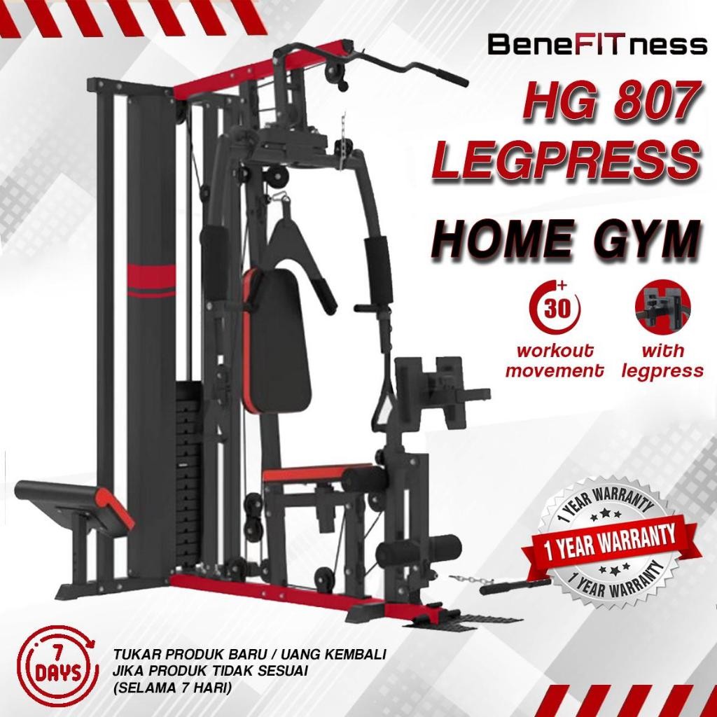 Home Gym Multifungsi HG 807 LEG PRESS - Home Gym Total Fitness 1-3 Sisi Smith & Gym Home Set