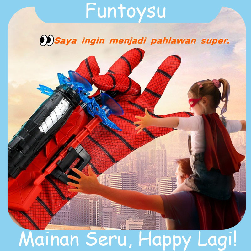 Sarung Tangan Mainan Sarung Tangan Spider-Man Sarung Tangan Mainan Sarung Tangan Pistol Mainan Anak 