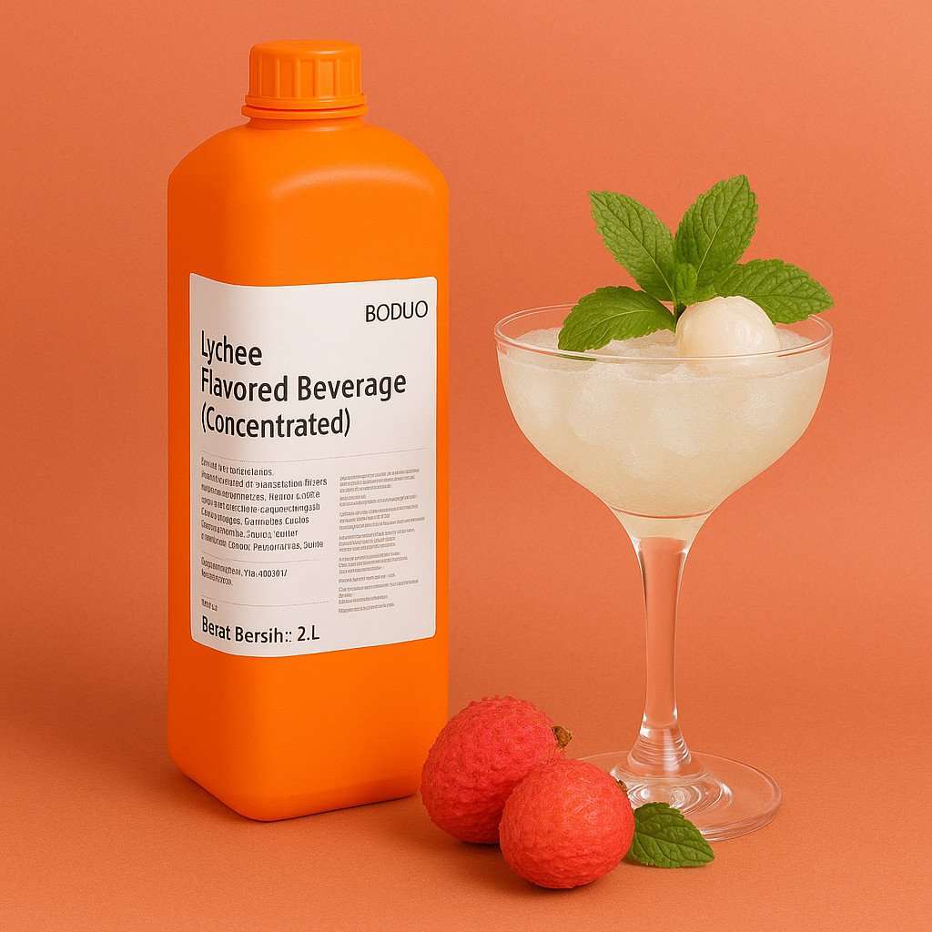 

BODUO LYCHEE SYRUP CONCENTRATED -Sirup Konsentrat Leci Viral Premium- Halal Distributor Resmi Murah - Mixue, Tianlala, Momoyo, cafe, restoran - 2liter