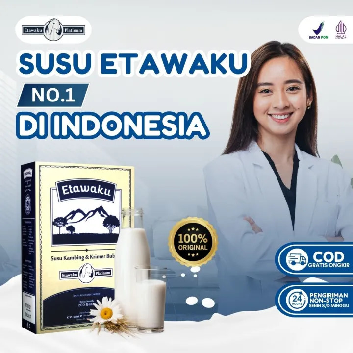 

SUSU ETAWAKU PLATINUM TERBUKTI AMPUH - Susu Kambing Etawa Provit Solusi Atasi Masalah Pernapasan / Asma / Kolesterol Tinggi Susu Kambing Etawa Bubuk Naga SP 250gr Untuk Penyakit Asma Sesak Napas TBC