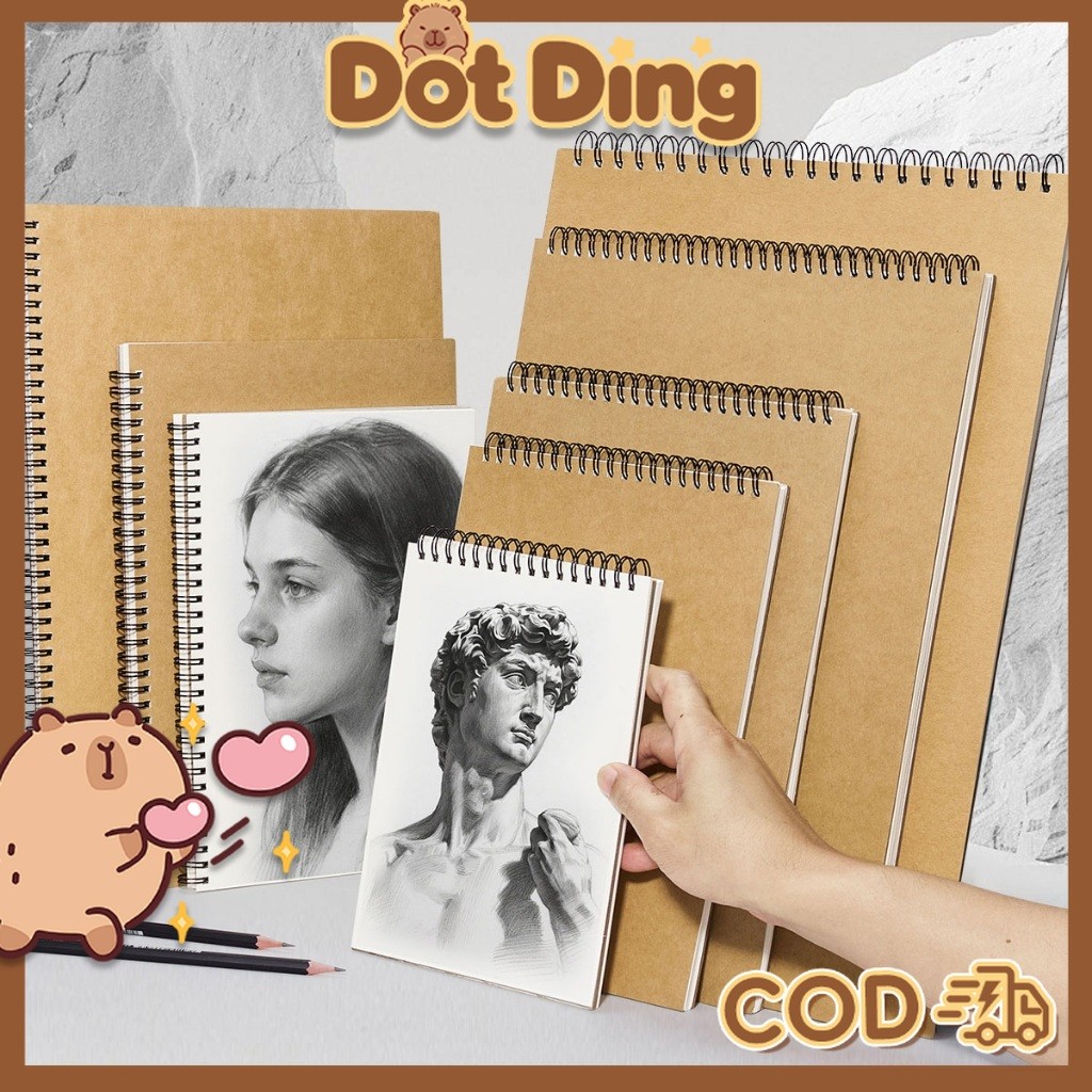 

[DOTDING] Buku Sketch A3/A4/A5 - 160GSM Kertas Tebal, Cover Keras Untuk Seni & Sekolah, Buku Gambar Spiral (8K/16K) - Pengiriman Cepat H164