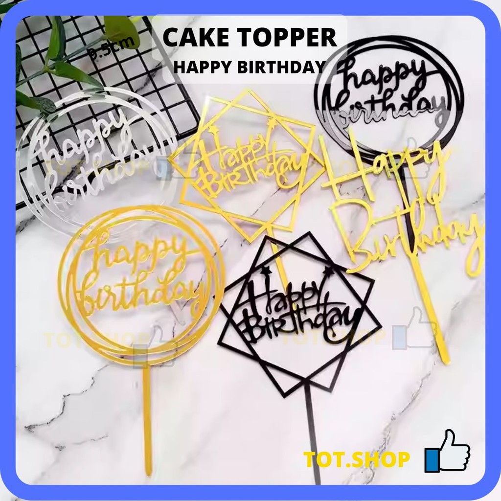 

Cake Topper HAPPY BIRTHDAY Tusukan Kue Ulang Tahun Hiasan Dekorasi Kue Murah Toppers Cake Hbd