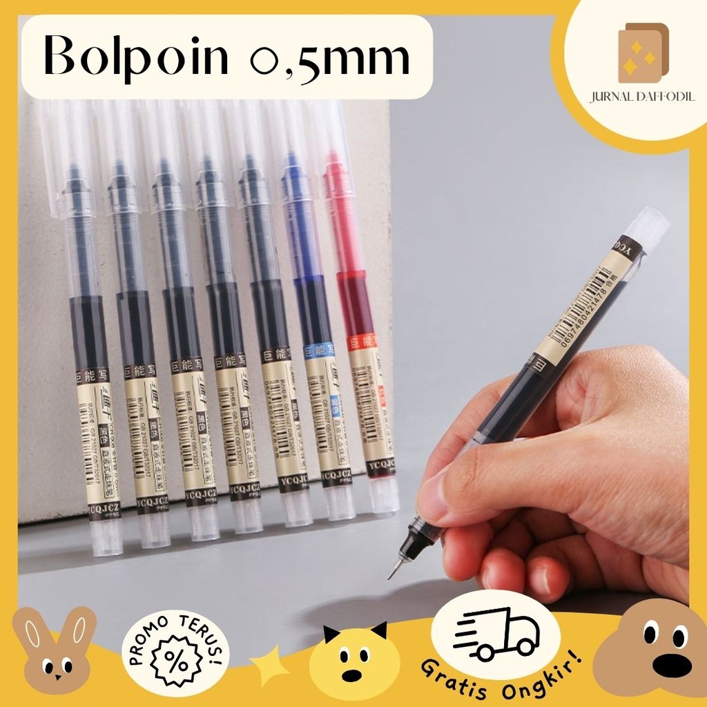 

Jurnal Daffodil - Pulpen 0.5mm Hitam Bolpoin Cair Tabung Jarum Penuh Pena NonBrand Ujian Siswa Kapasitas Besar Bolpoin Gel Cepat Kering