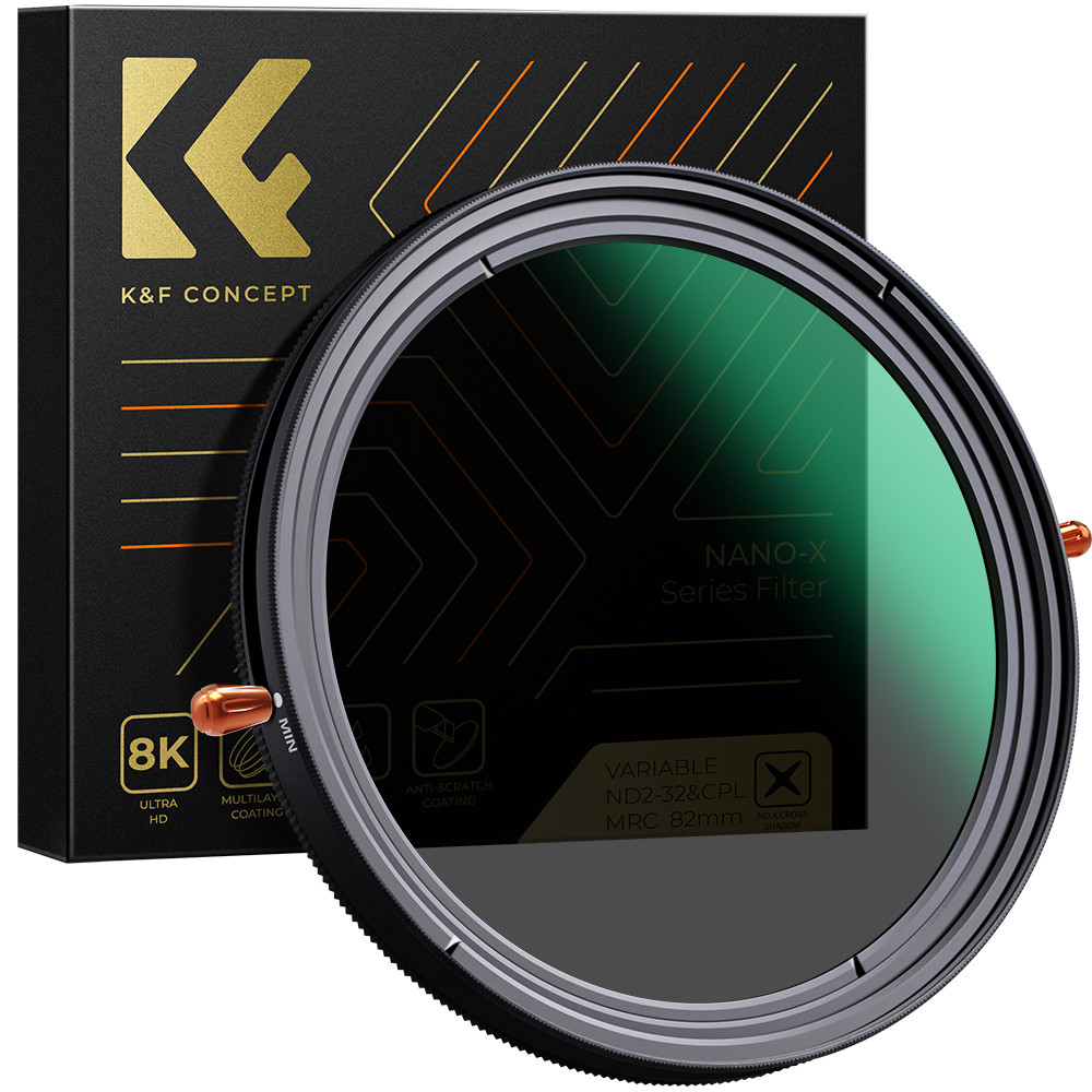 K&F Concept 2in1 Variable ND Filter+CPL Circular Polarizing Filter 67mm 72mm 77mm 82mm 95mm ND2 to N
