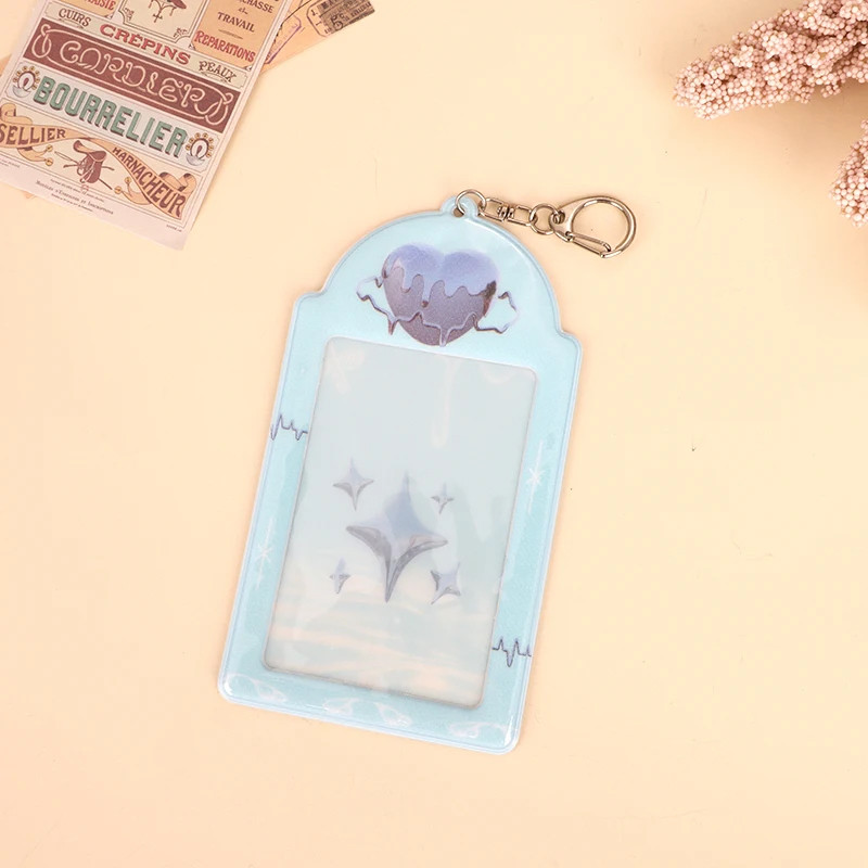 

1pc INS Bowknot Photocard Holder Idol Cards Protector Harajuku Photo Sleeve Sweet PVC Bus Card ID Holder Idol Photocard Pendant