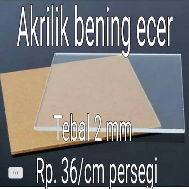 Akrilik lembaran 2 mm / kaca plastik