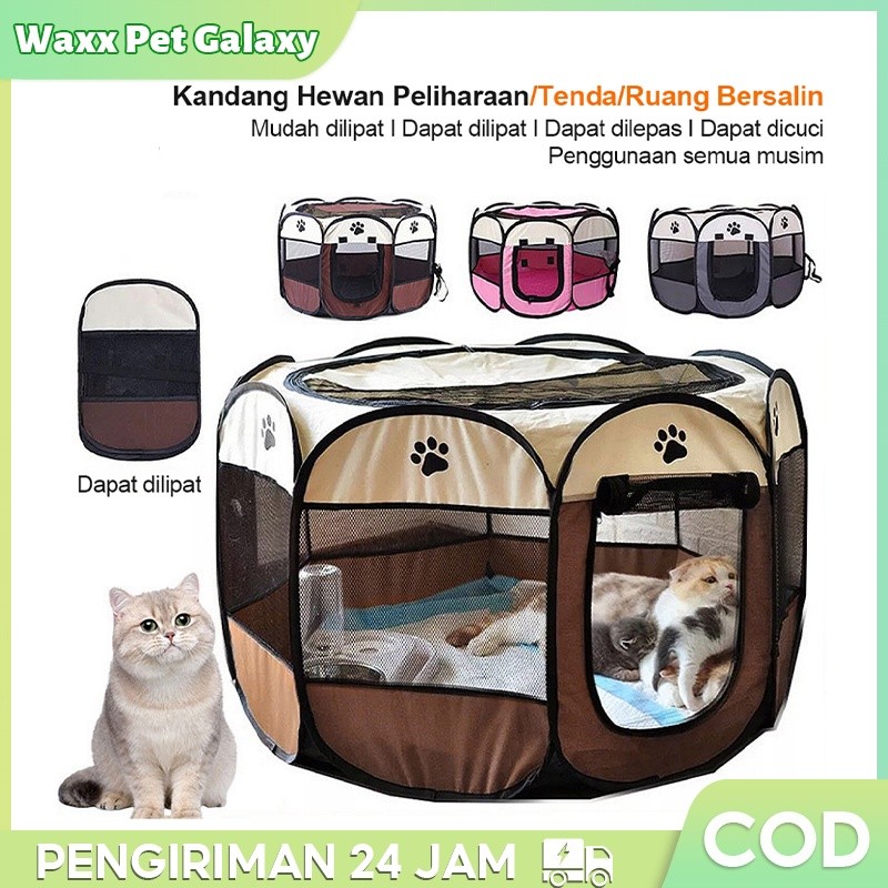 Kandang Lipat Portable - Kandang Kucing Besar- Rumah Kucing Untuk Mel