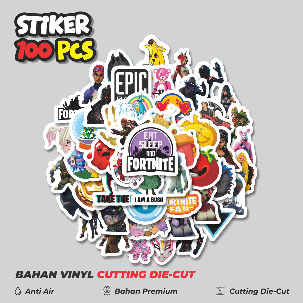

Terbaru! 50 pcs Stiker Kartun Fortnite Stiker Dekorasi Lucu Kreatif untuk Notebook, Skateboard, HP