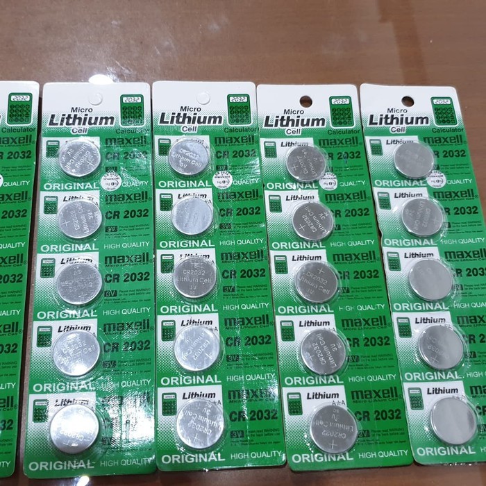 ORIGINAL Baterai Lithium Maxell 3V Batre Batrei CR 2032 CR2032 Battery MAXELL
