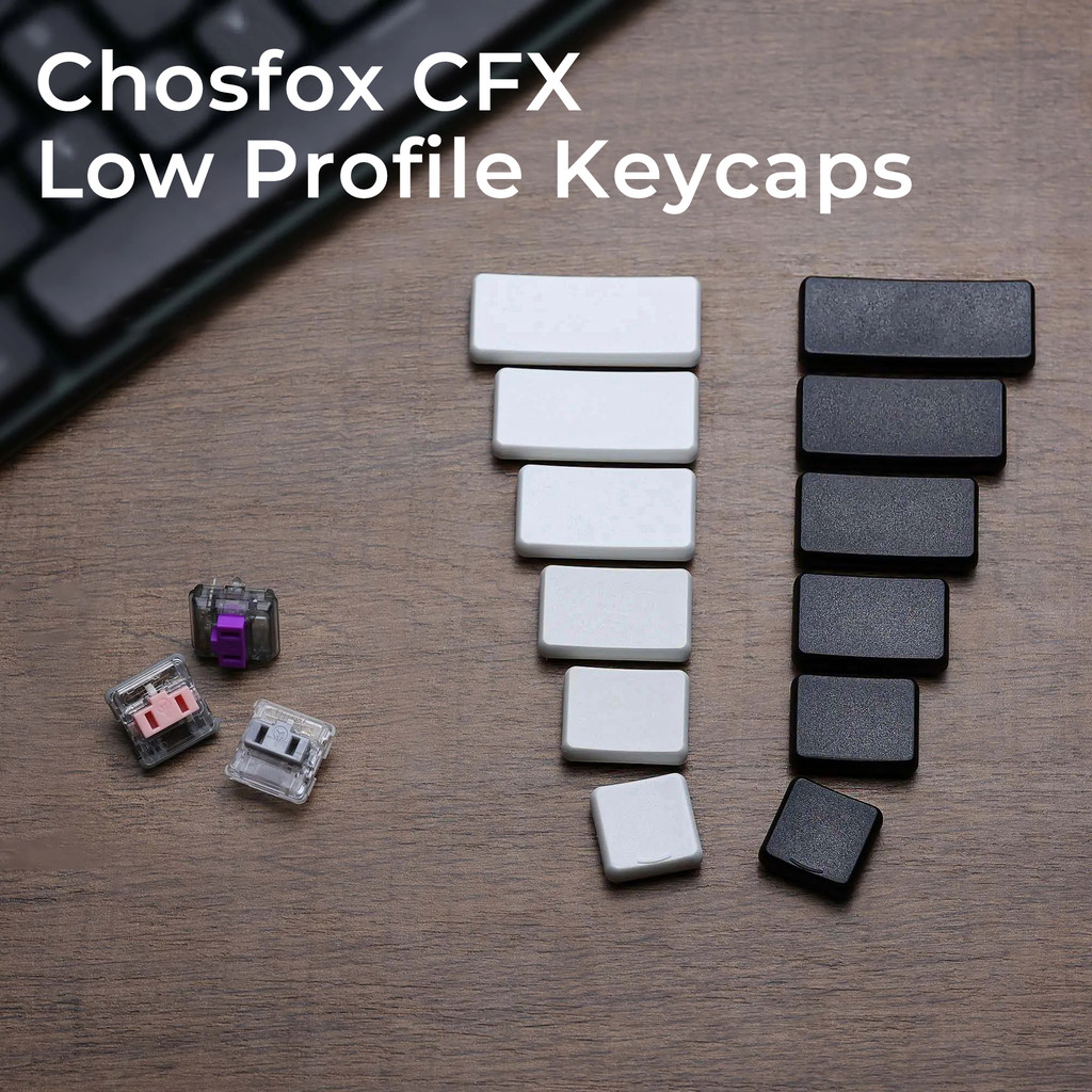 2PCS Chocfox CFX Low Profile PBT Keycaps For Kailh Chocolate Switch Mechanical Keyboard Homing Keys 