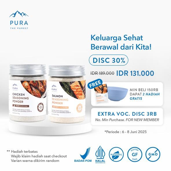 

Dijual Pura Kaldu Asli | 2 Bumbu Kaldu Ayam Kampung , Sapi, Jamur & Salmon (100gr) - Kaldu Mpasi - BB Boster - No Msg - No Gula - Serbaguna - Kaldu Pura - Kaldu Jamur 100gr, Kaldu Salmon 100gr Terlaris Tbk