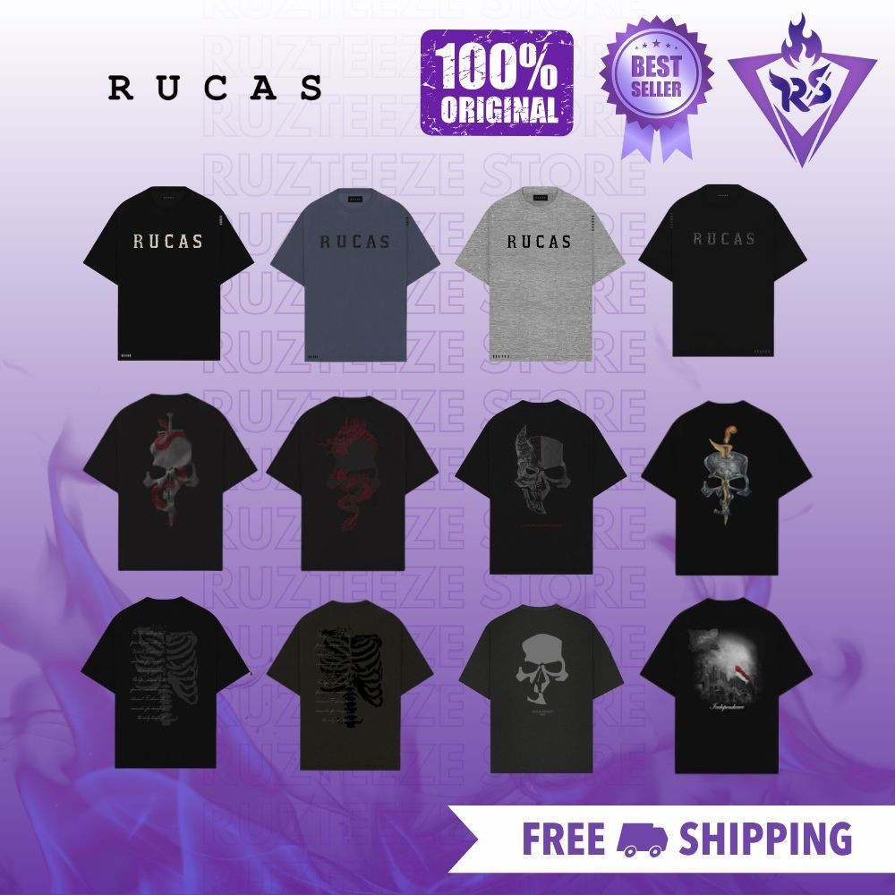 [ORIGINAL 100%] RUCAS T-SHIRT EDITION LIMITED | Rucas Independence 1945 White tee | Skeleton HALLOWE