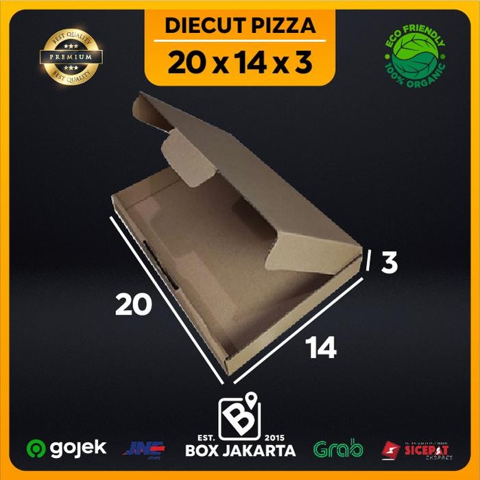

KARDUS uk 20x14x3 CM Diecut Pizza Corrugated Packaging Box