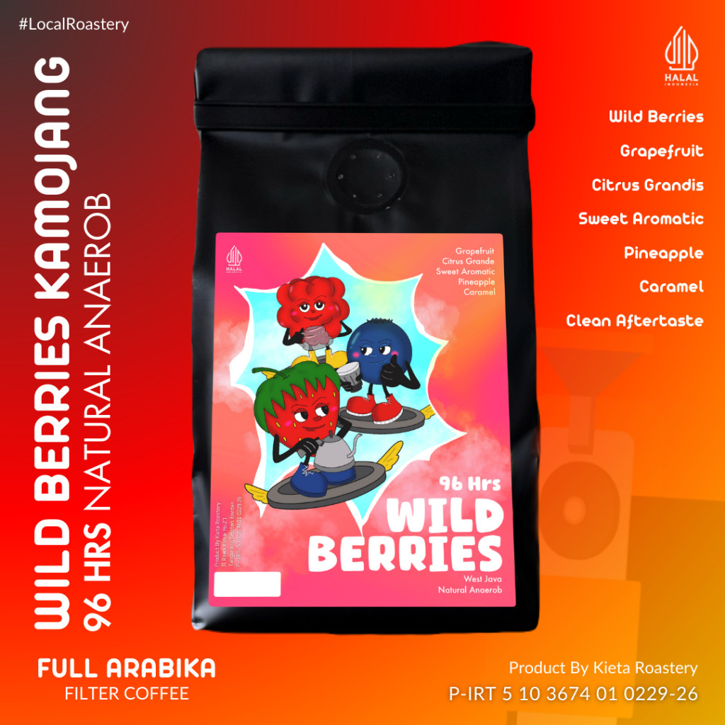 

Kieta Roastery - Biji Kopi Wild Berries Kamojang 100% Arabika 1kg / Bubuk Roasted Coffee Bean Filter Single Origin