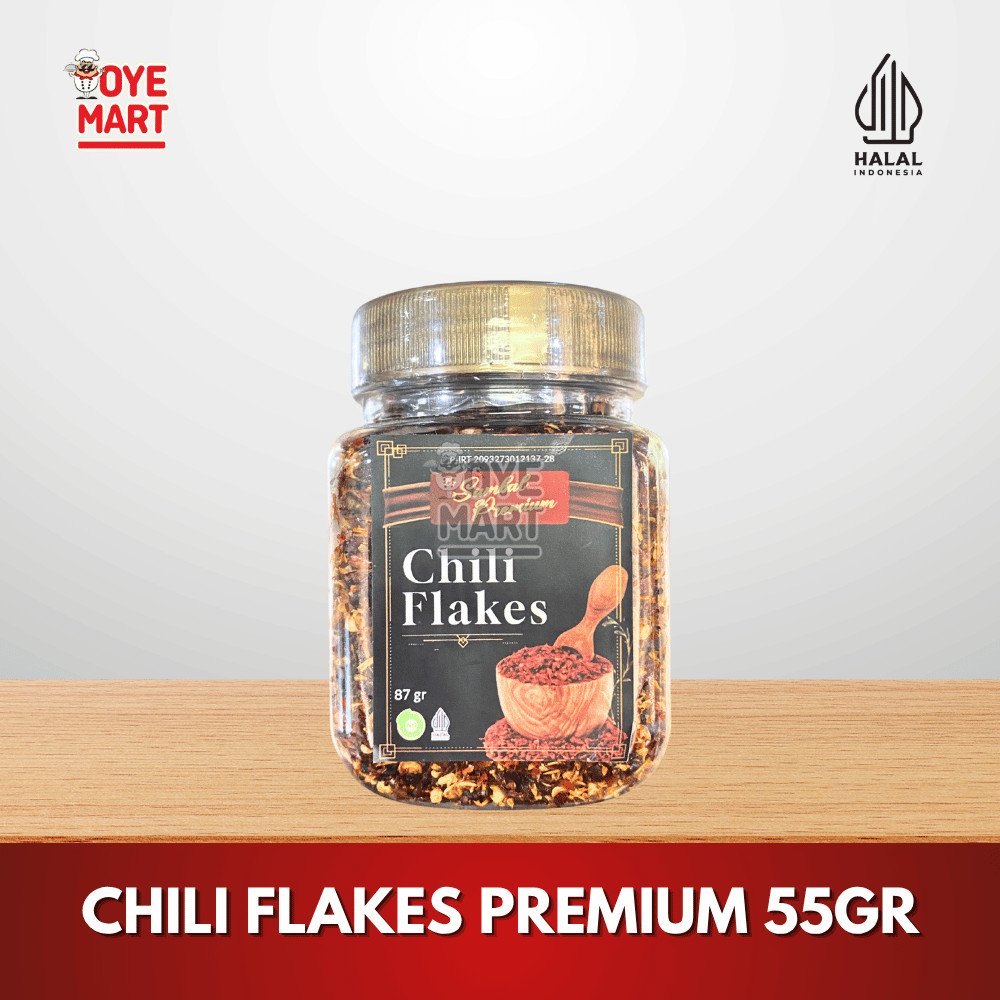 

CHILI FLAKES PREMIUM 55GR CABE CABAI KASAR KERING