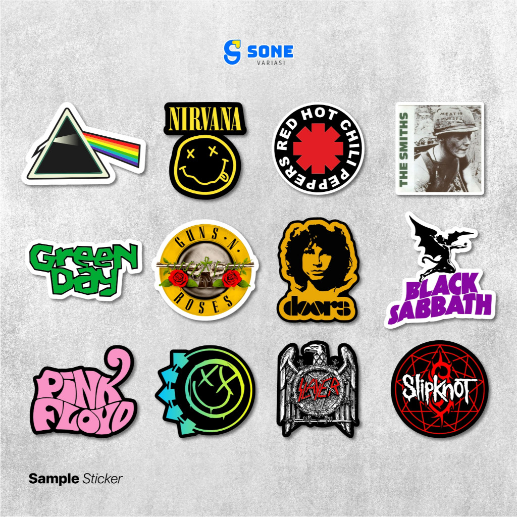 

Sticker Band Rock Aesthetic untuk Laptop / Helm / Gitar / Casing Phone / Tumbler / Buku